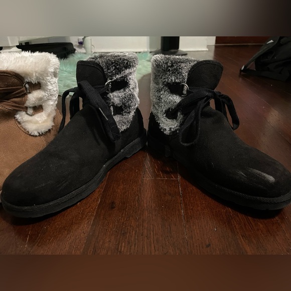 Makalu Fuzzy Ankle Booties BUNDLE Women’s Size 9.5 - Picture 4 of 11